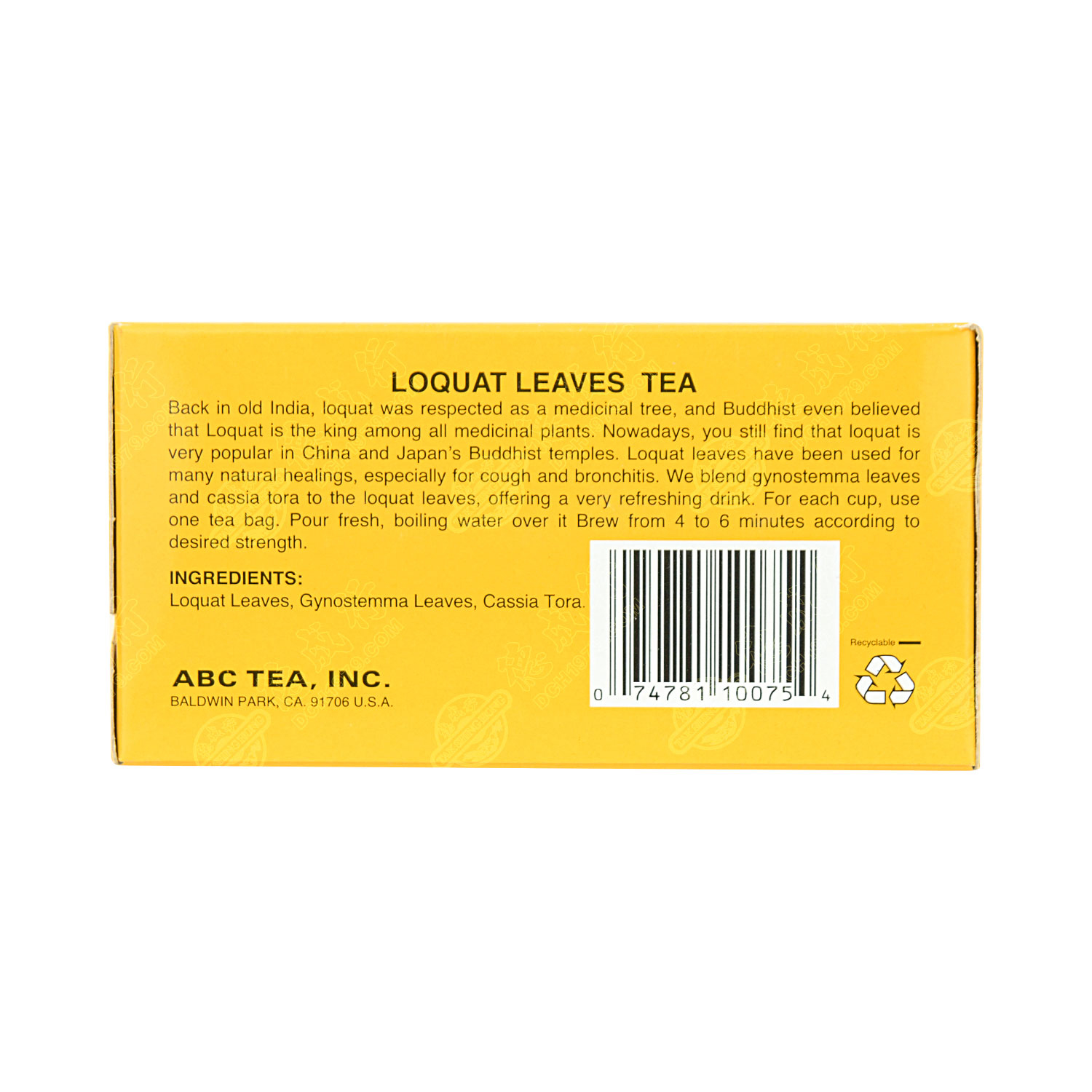 Abc Tea Loquat Leaves Tea 20bags40g Tak Shing Hong