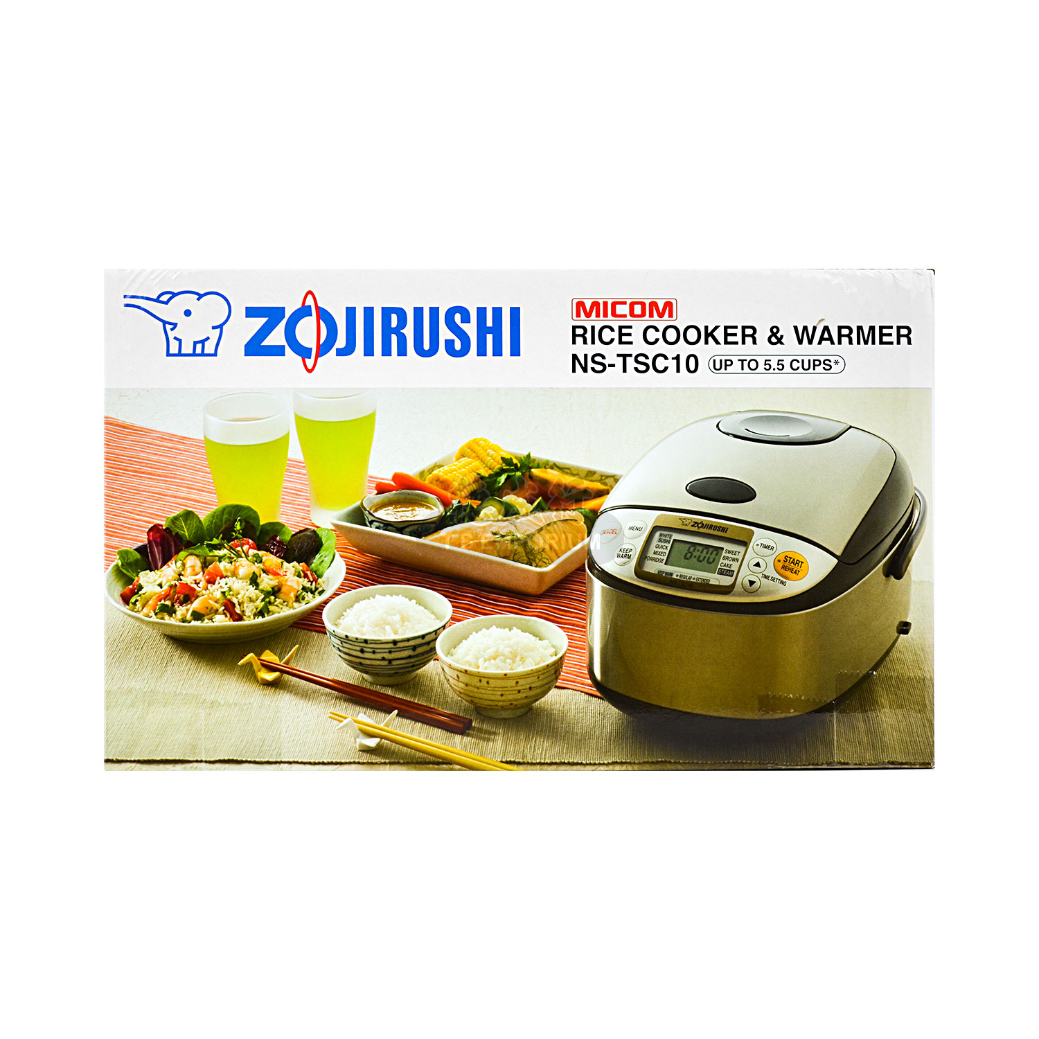 ZOJIRUSHI Rice Cooker & Warmer Stainless Brown, 5.5cups (NS