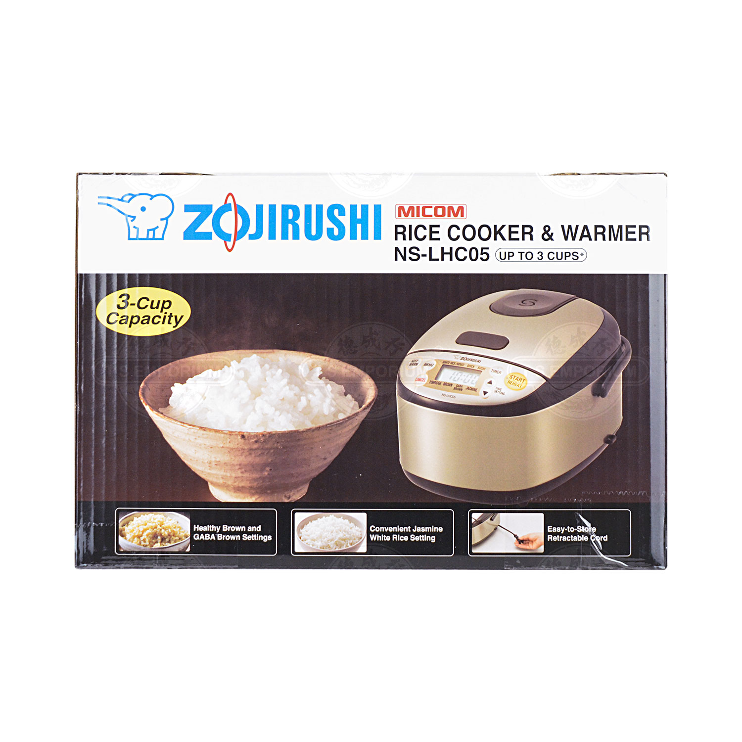 ZOJIRUSHI Rice Cooker & Warmer 3Cups (NSLHC05) Tak Shing Hong