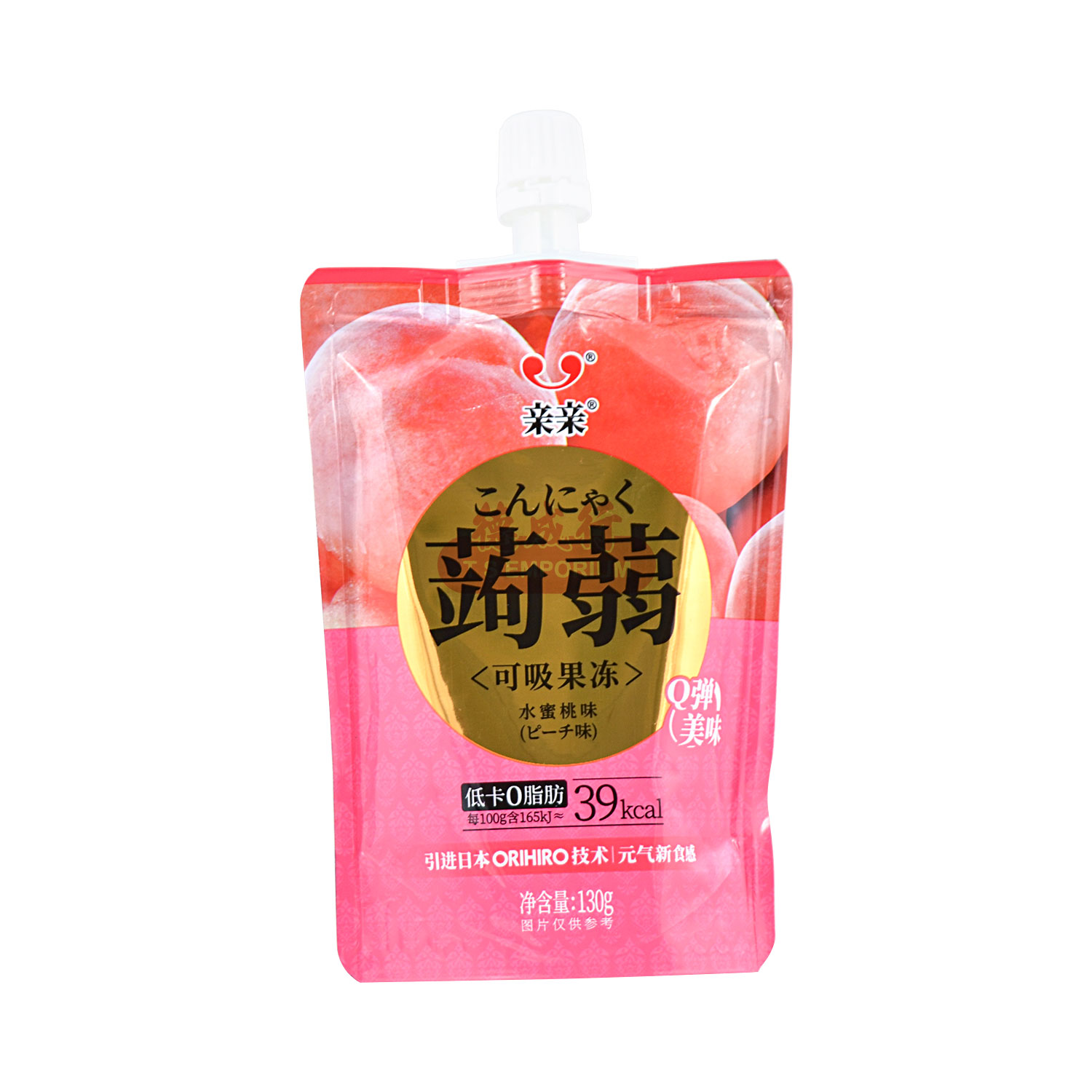 QINQIN Konjac Jelly Drink Peach Flavor 130g - Tak Shing Hong