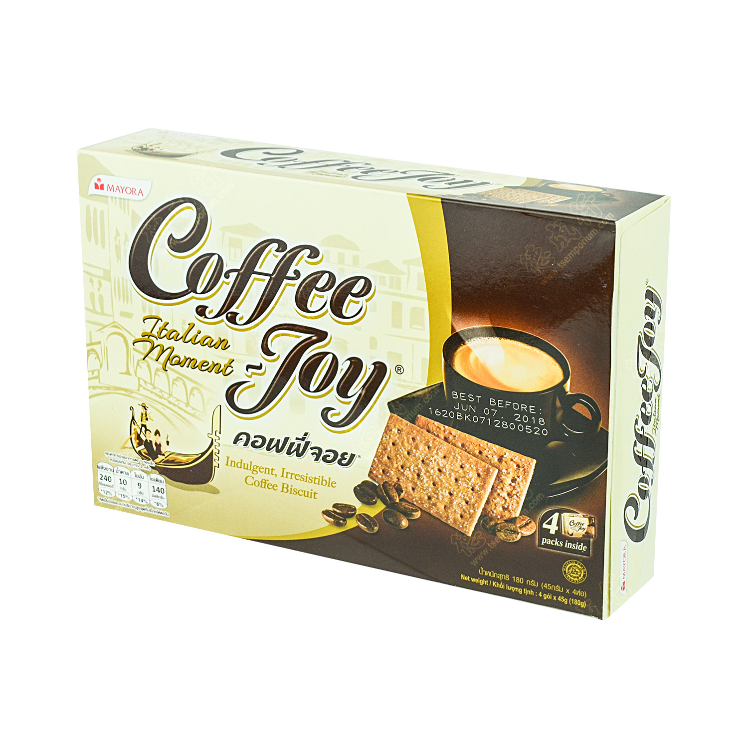 MAYORA Coffee Joy Cookies, Italian Moment 180g - Tak Shing Hong