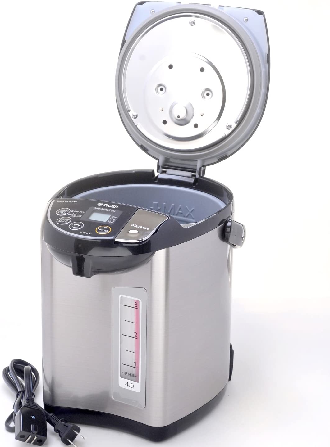 TIGER Electric Water Boiler & Warmer, Stainless Black 4.0L (PDUA40UK