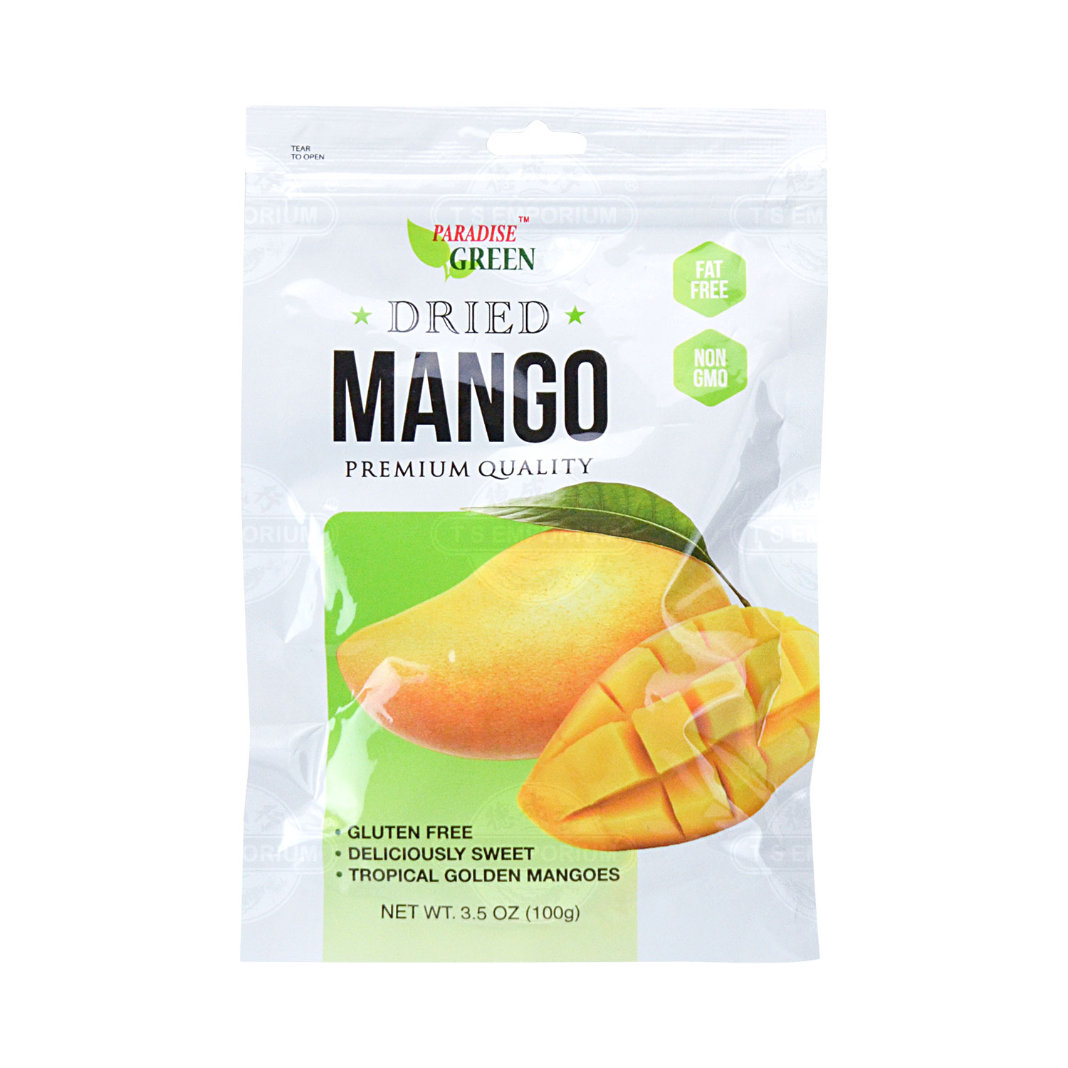 PARADISE GREEN Dried Mango 100g - Tak Shing Hong