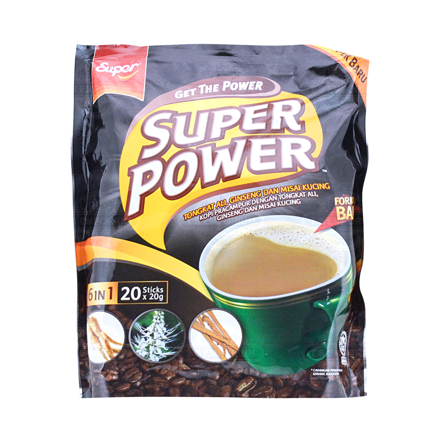 SUPER Super Power 6in1 Coffee (20 sticks) 400g - Tak Shing Hong