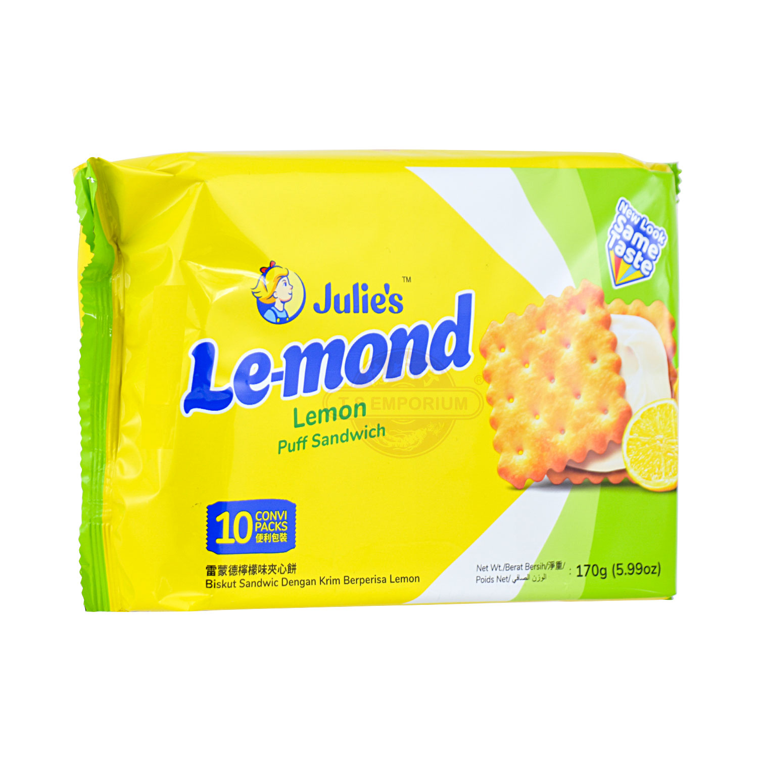 Julie's Le-mond Puff Sandwich Lemon Flavoured Cream 170g - Tak Shing Hong