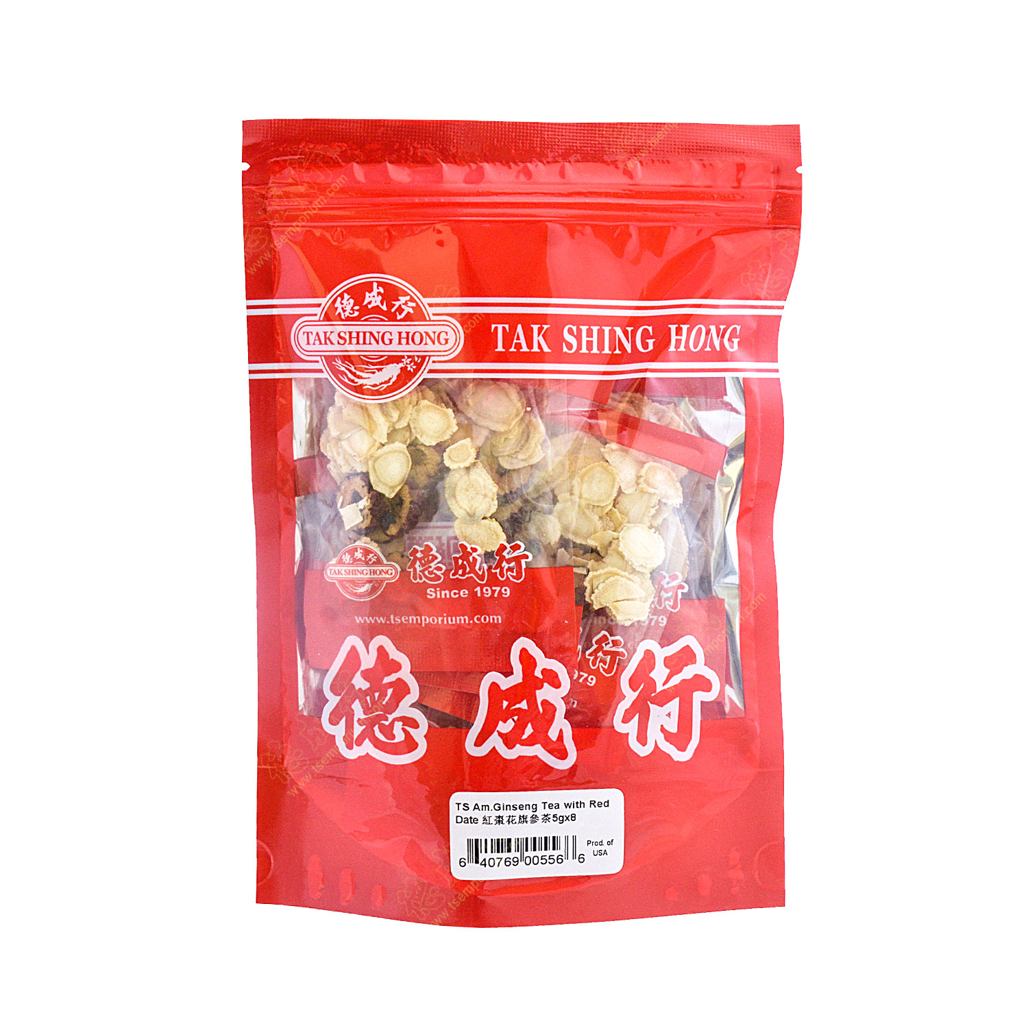 American Ginseng Tea With Red Date 8bags/40g - Tak Shing Hong