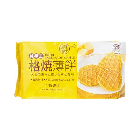 台湾天鹏纯手工格烧薄饼 奶油味 96g 美国德成行